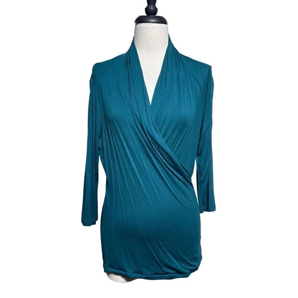 IMAN Sexy 3/4 Sleeve Knit Shirt Blouse Size Small
